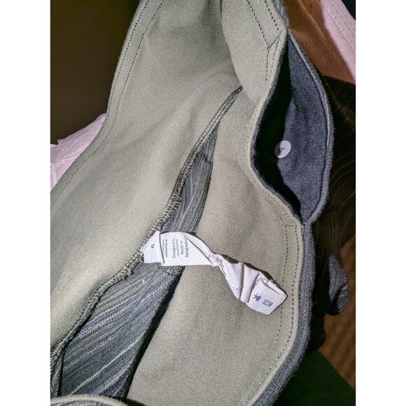 Lululemon Pants Women's Size 6 Wunder Under Pant III Cyber Stripe Green Olive - Picture 11 of 11